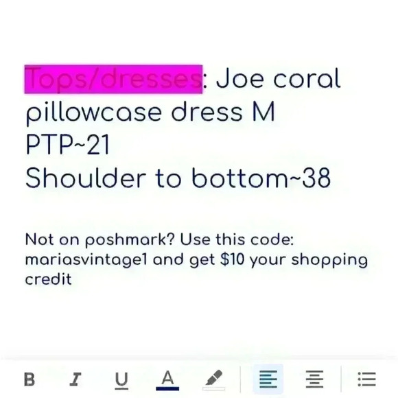 JOE FRESH Orange Salmon Pillowcase styled dress Women MEDIUM - Picture 7 of 7